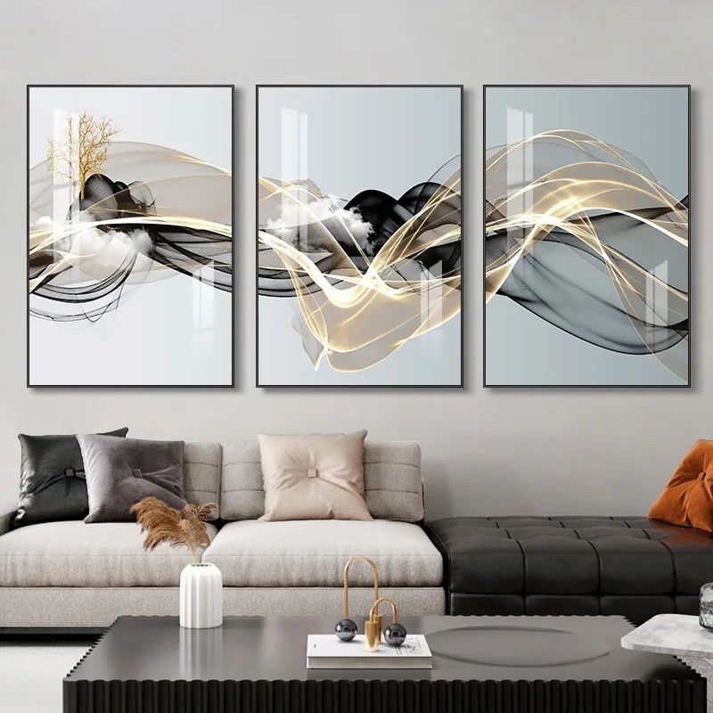 3 Quadros de Luxo para Decoração